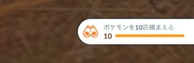 ポケモンを10匹捕まえる