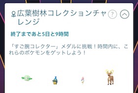 広葉樹林コレクションチャレンジ