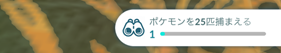 ポケモンを２５匹捕まえる