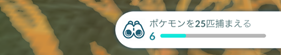 ポケモンを２５匹捕まえる