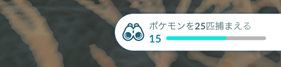 ポケモンを２５匹捕まえる