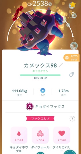 キョダイマックスカメックス