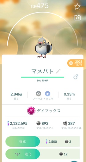 ひこうタイプのポケモンを３匹進化させる
