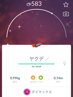 ダイマックスヤクデ色違い